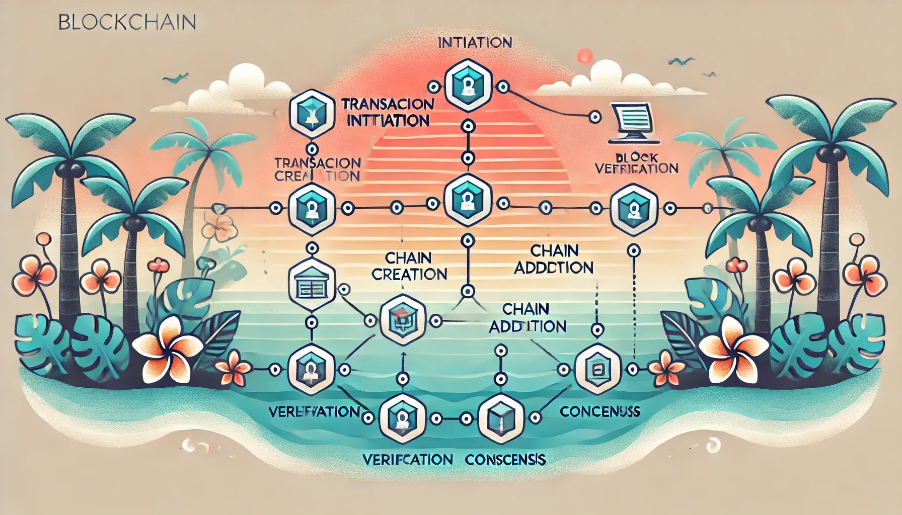 Blockchain Network Infographic